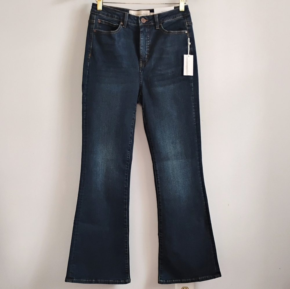 Soft Surroundings The Ultimate High Rise Flare Full Length Jeans W8